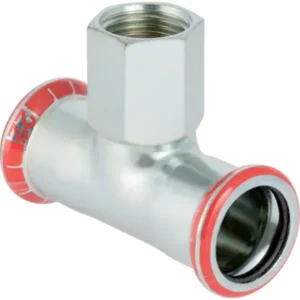 Пресс-тройник Geberit Mapress d15x15x1/2 углеродистая сталь (21304)