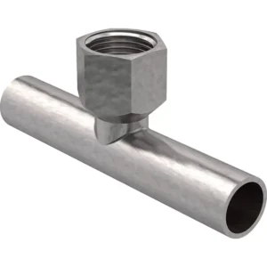 Пресс-тройник Geberit Mapress d54x54x1/2 углеродистая сталь, ниппельный (21346)