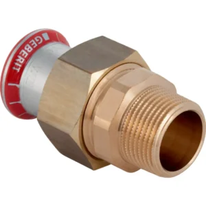 Пресс-переходник Geberit Mapress d28x1" углеродистая сталь, наружный (25337)