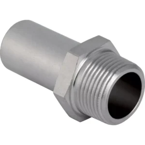 Пресс-переходник Geberit Mapress d28x1 нержавеющая сталь, ниппельный (31937)