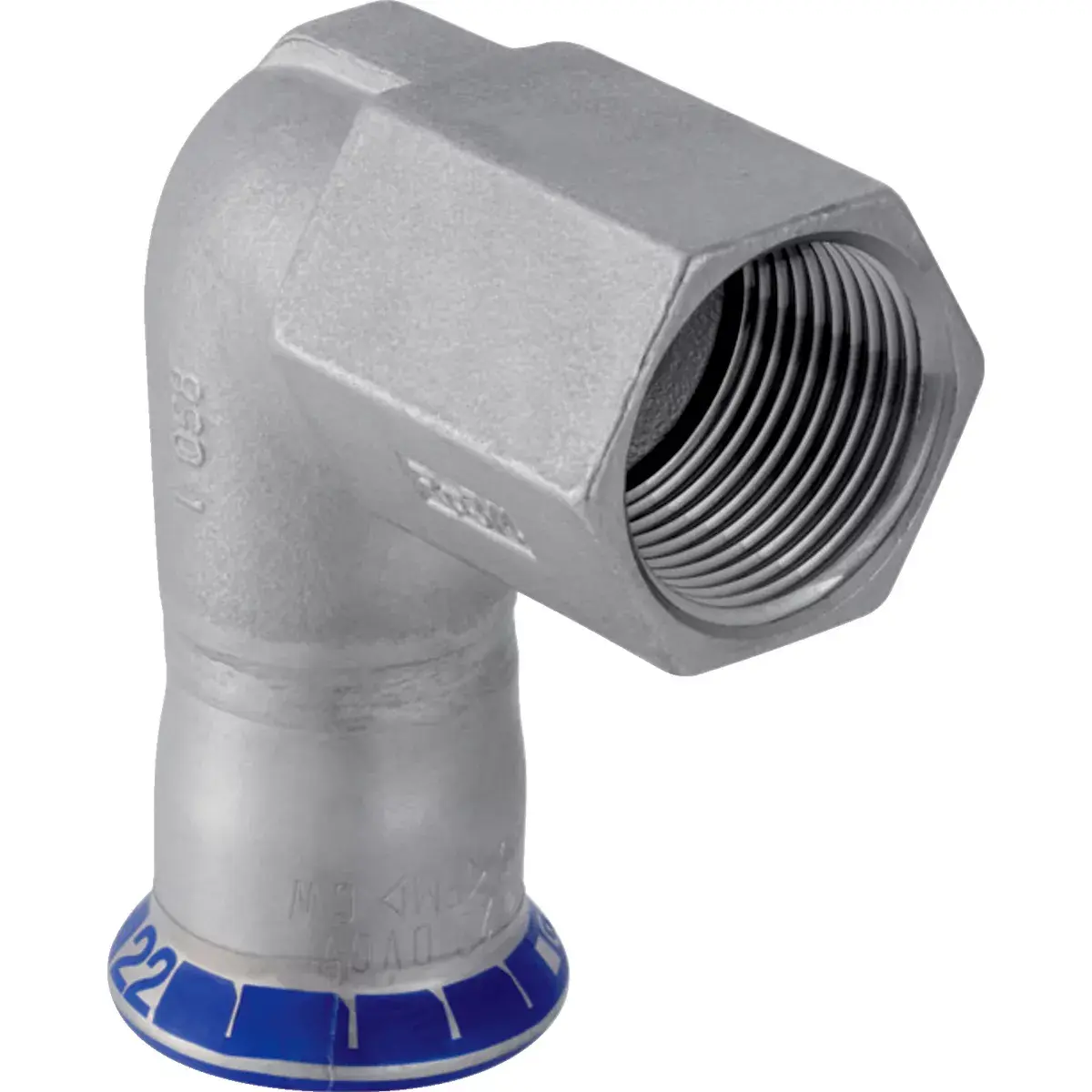 UIN-33803_1 Пресс-колено Geberit Mapress d15x1/2 90° нержавеющая сталь, внутреннее (33803)