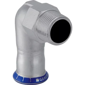 Пресс-колено Geberit Mapress d18x1/2 90° нержавеющая сталь, наружное (33834)