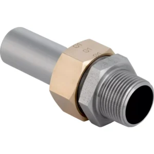 Пресс-переходник Geberit Mapress d28x1" нержавеющая сталь, разъемный ниппельный (35407)