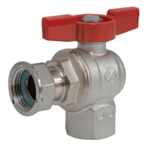 Шаровой кран с накидной гайкой Giacomini 1/2″ ВВ угловой, латунь (R781PX003)