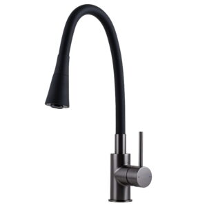 Смеситель для кухни TOPAZ Loft с гибким изливом, графит (TLF 8854-H39-GP-B01)