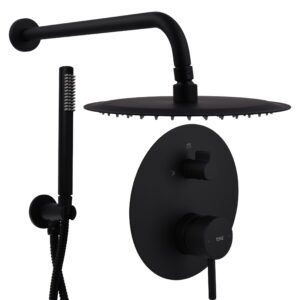 Душевая система TOPAZ Loft cкрытого монтажа, латунь, черная матовая (TLF 32205-H39-BL)