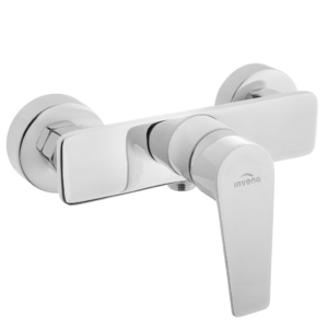 Смеситель для душа Invena Dokos однорычажный, белый/хром (BN-19-002)