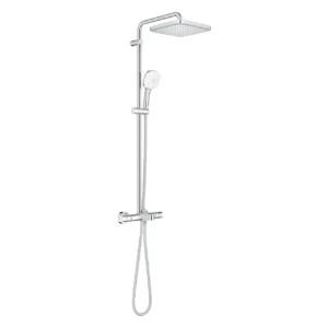 Душевая система Grohe Tempesta System 250 Cube с изливом, металл, хром (26975001)