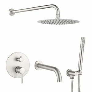 Душевая система VBI Milano скрытого монтажа, латунь, никель (VBI-050110NI)