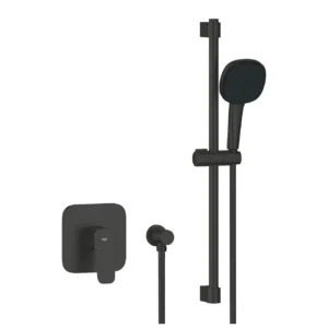 Душевая система Grohe Cubeo без излива, металл, черная матовая (26675001)