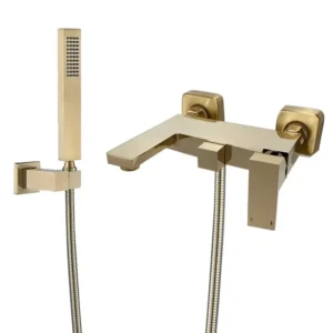 Смеситель для ванны VBI Loreno однорычажный, золото матовый (VBI-050206BG)