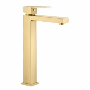 Смеситель для умывальника VBI Loreno однорычажный, золото матовый (VBI-050201BG)