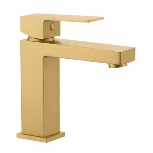 Смеситель для умывальника VBI Loreno однорычажный, золото матовый (VBI-050200BG)