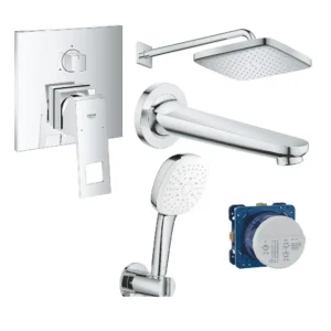 Душевая система Grohe Eurocube с термостатом, металл, хром (UA26417SC0L)