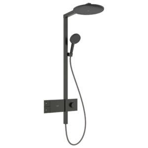 Душевая система Hansgrohe Raindance Alive S 300 1jet ShowerSelect Comfort с термостатом, металл, черный хром матовый (24583000)