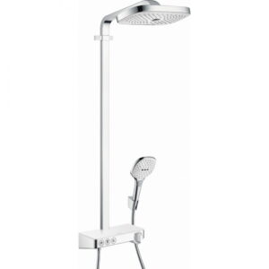 Душевая система Hansgrohe Raindance Select E Showerpipe 300 3jet с термостатом, металл, белый/хром (27127400)