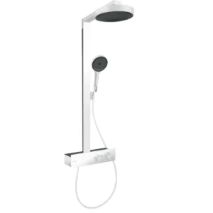 Душевая система Hansgrohe Rainfinity Showerpipe 250 1jet EcoSmart + с термостатом, металл, белая матовая (28742700)
