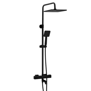 Душевая система Gappo с термостатом, латунь, черный матовый (G2491-6)