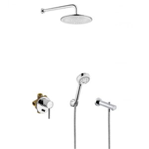 Душевая система Kludi Bozz 7 в 1 с изливом, металл, хром (386310576)