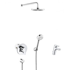 Душевая система Kludi Pure&Easy 7 в 1 без излива, металл, хром (376300565)