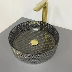 Умывальник накладной VBI Sepino 350x350 круглый, черный (VBI-016301)