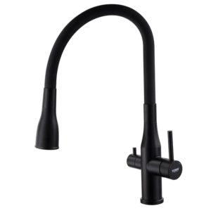 Смеситель для кухни Koer KI-72024-05 двухрычажный, сталь (KR5012)