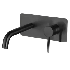 Смеситель для умывальника VBI Milano Long 2 однорычажный, черный матовый (VBI-050112BL)