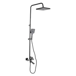 Душевая система Q-tap Presto с изливом, латунь, графит (QTPRE111GRP45585)