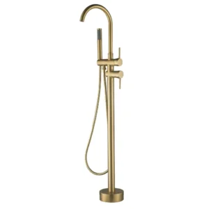 Смеситель для ванны VBI Milano напольный, золото матовый (VBI-050108BG)