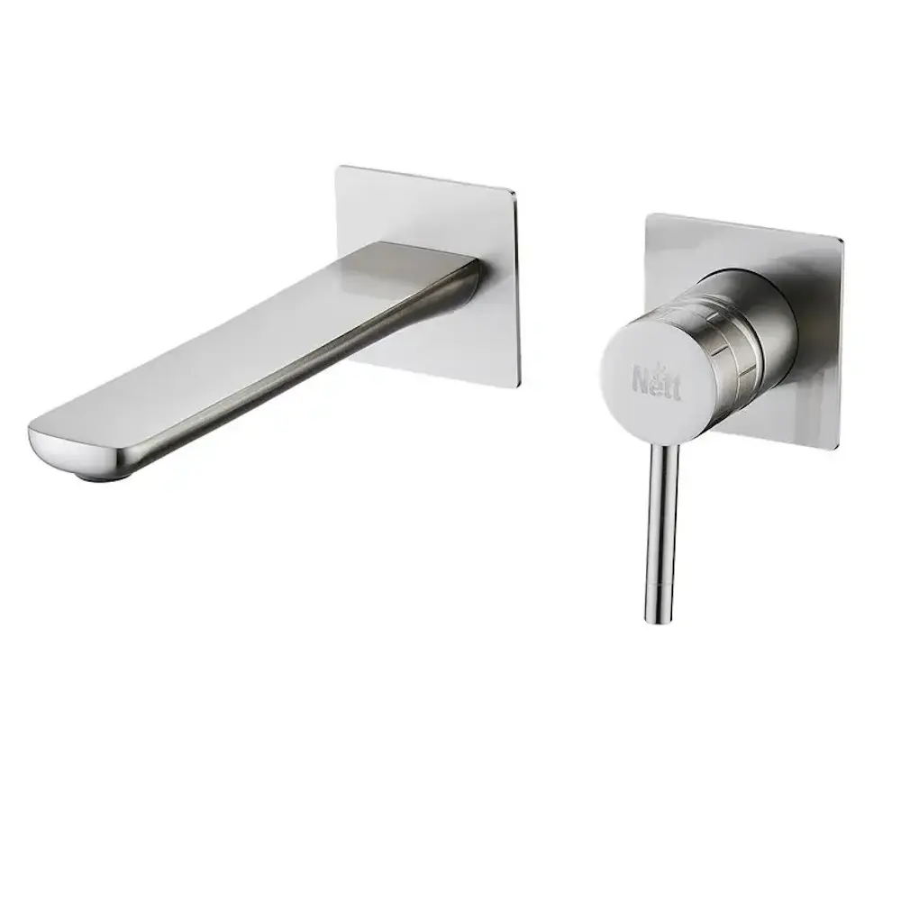 081172 Смеситель для умывальника Nett QS-99 скрытого монтажа, никель брашированный