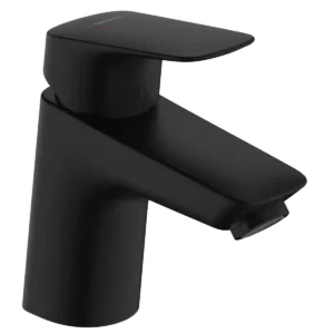 Смеситель для умывальника Hansgrohe Logis 70 с донным клапаном, черный матовый (71070670)