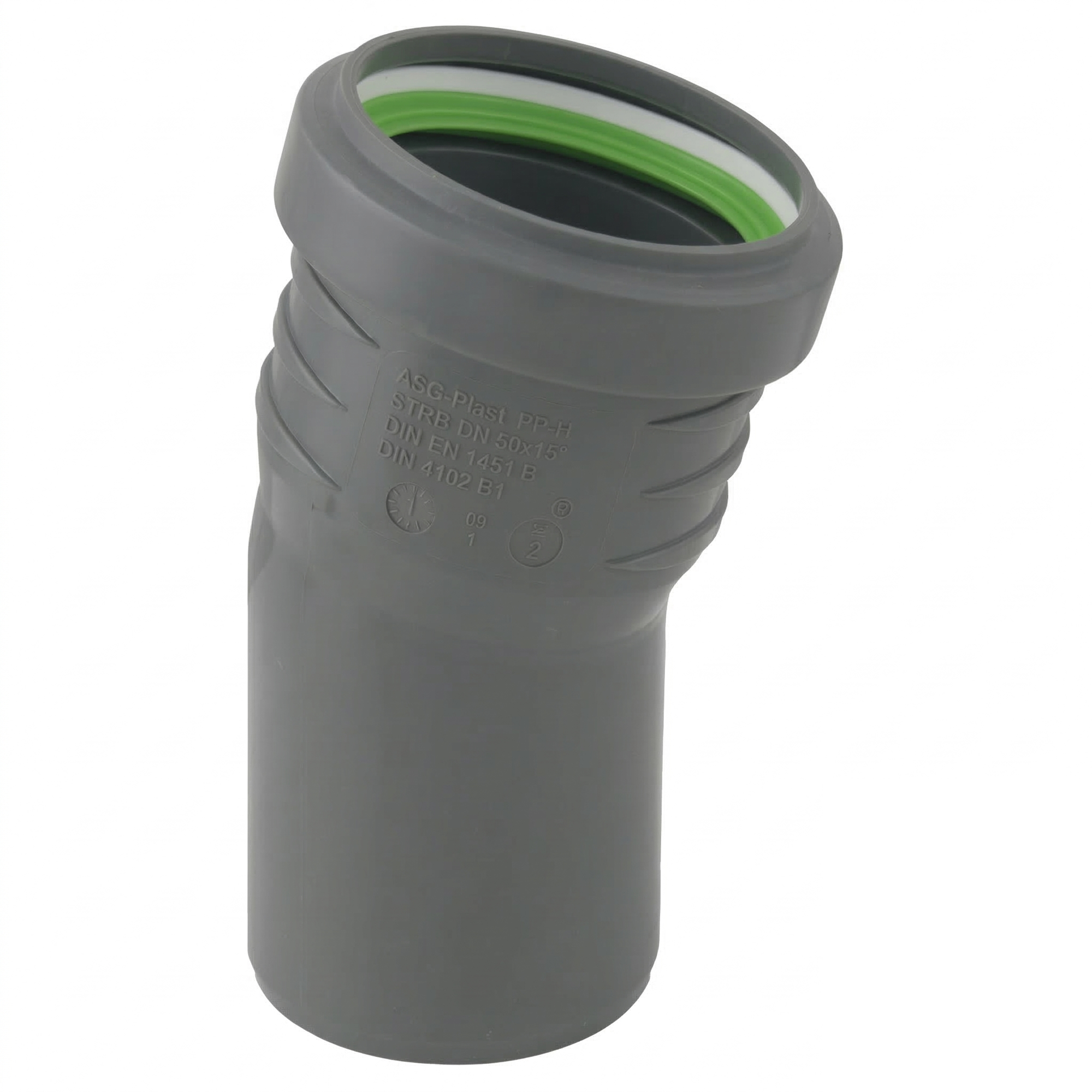 AKD45275_1 Колено внутренней канализации ASG Nano HTR 32 мм 15° (6543013)