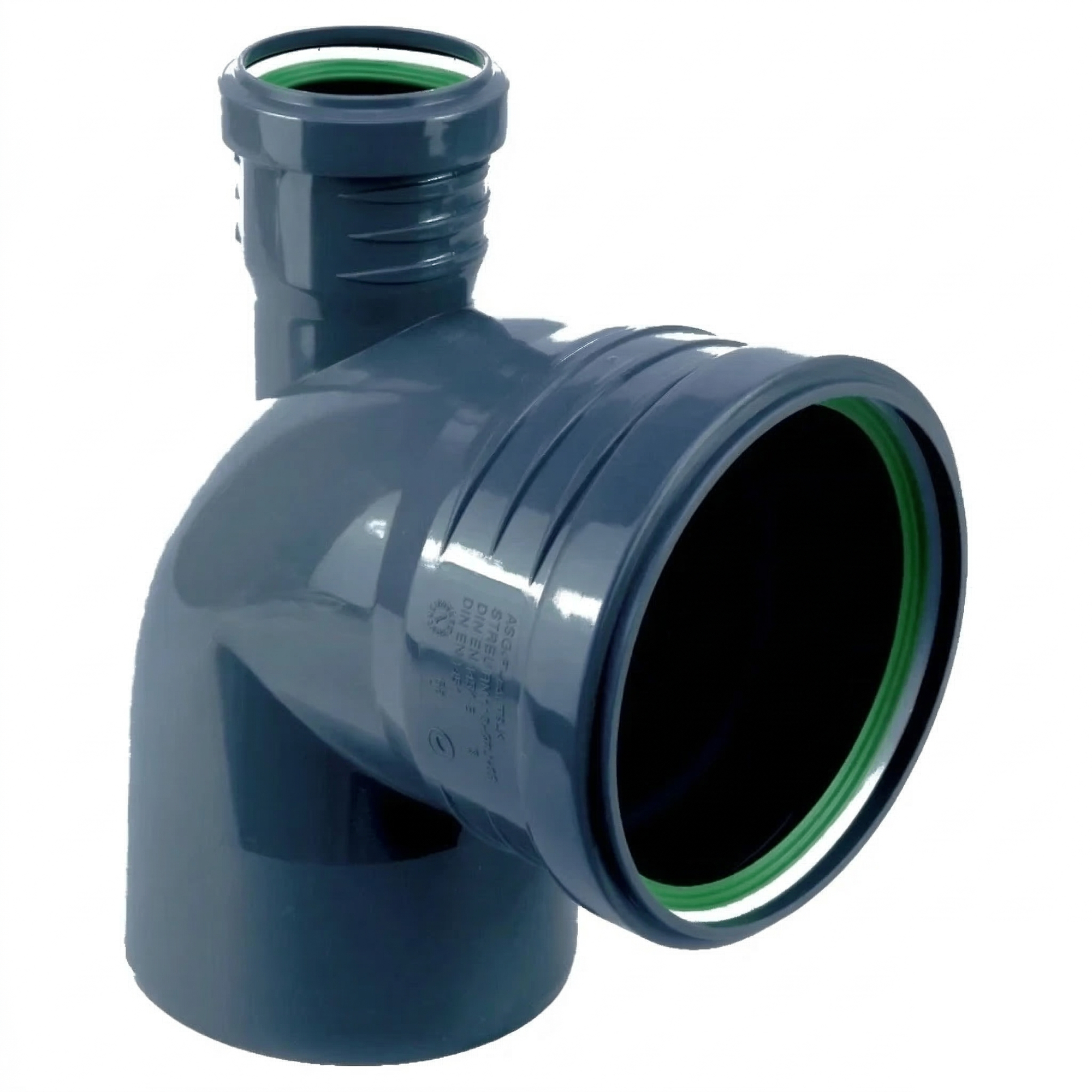 AKD45318_1 Колено внутренней канализации ASG 110х50 мм 90°/180° с отводом вверх (6543043)