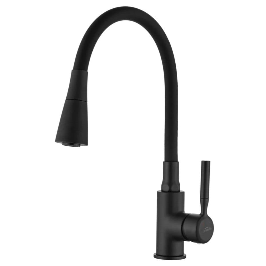 AKD46269 Смеситель для кухни Invena Pogo Plus однорычажный, черный матовый