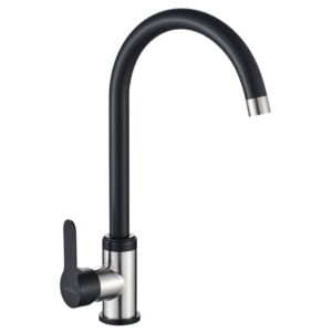 Смеситель для кухни Invena Iron однорычажный, черный