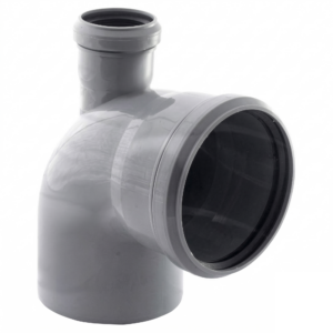 Колено внутренней канализации Sanibud 110x50 мм 90°/90° с отводом вверх