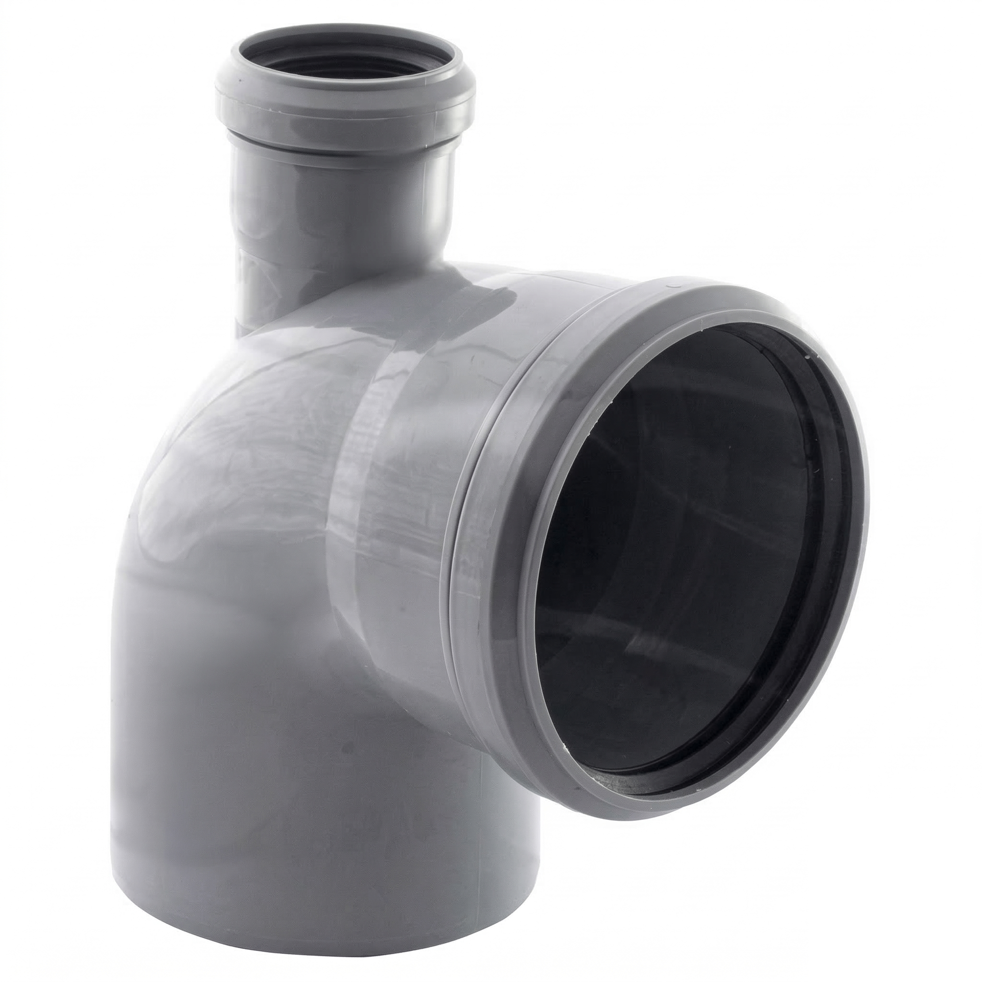 AKD47043_1 Колено внутренней канализации Sanibud 110x50 мм 90°/90° с отводом вверх