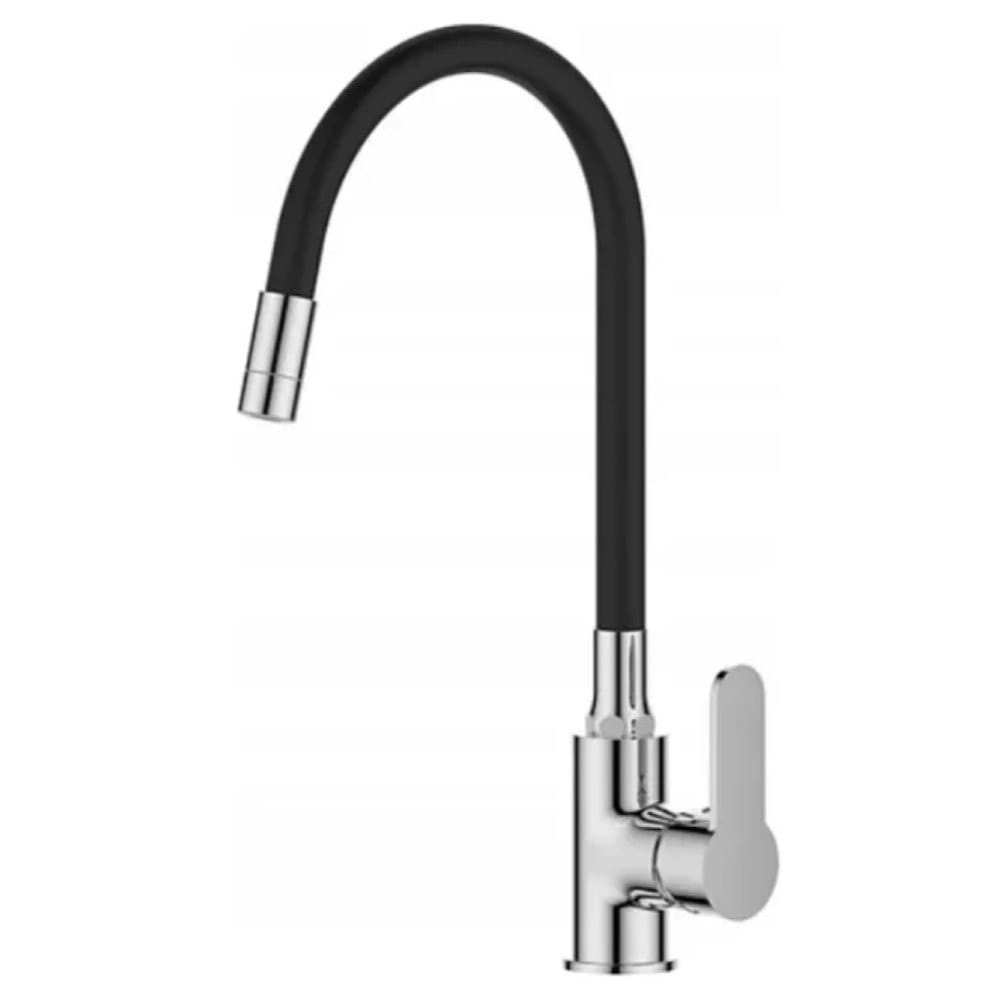 AKD55521 Смеситель для кухни Invena Ksanti однорычажный, черный/хром
