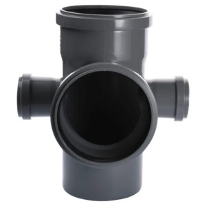 Крестовина внутренней канализации VSplast 110x50мм 90° двухплоскостная, с отводом (левое + правое)