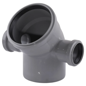Колено внутренней канализации VSplast 110х50х50мм 45°/90° двухплоскостное, с отводом (левое + правое) (00024809)