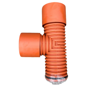 Тройник наружной канализации Инсталпласт 160x160мм 90° гофрированный