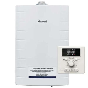 Газовый котел Kiturami Alpha 24 кВт 240м2 конденсационный, двухконтурный + терморегулятор
