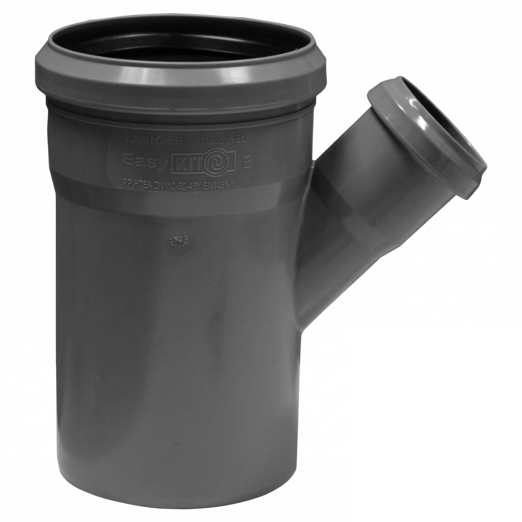 AKD7209_1 Тройник внутренней канализации Valrom EasyKit 110x50мм 45° (15103211045П)