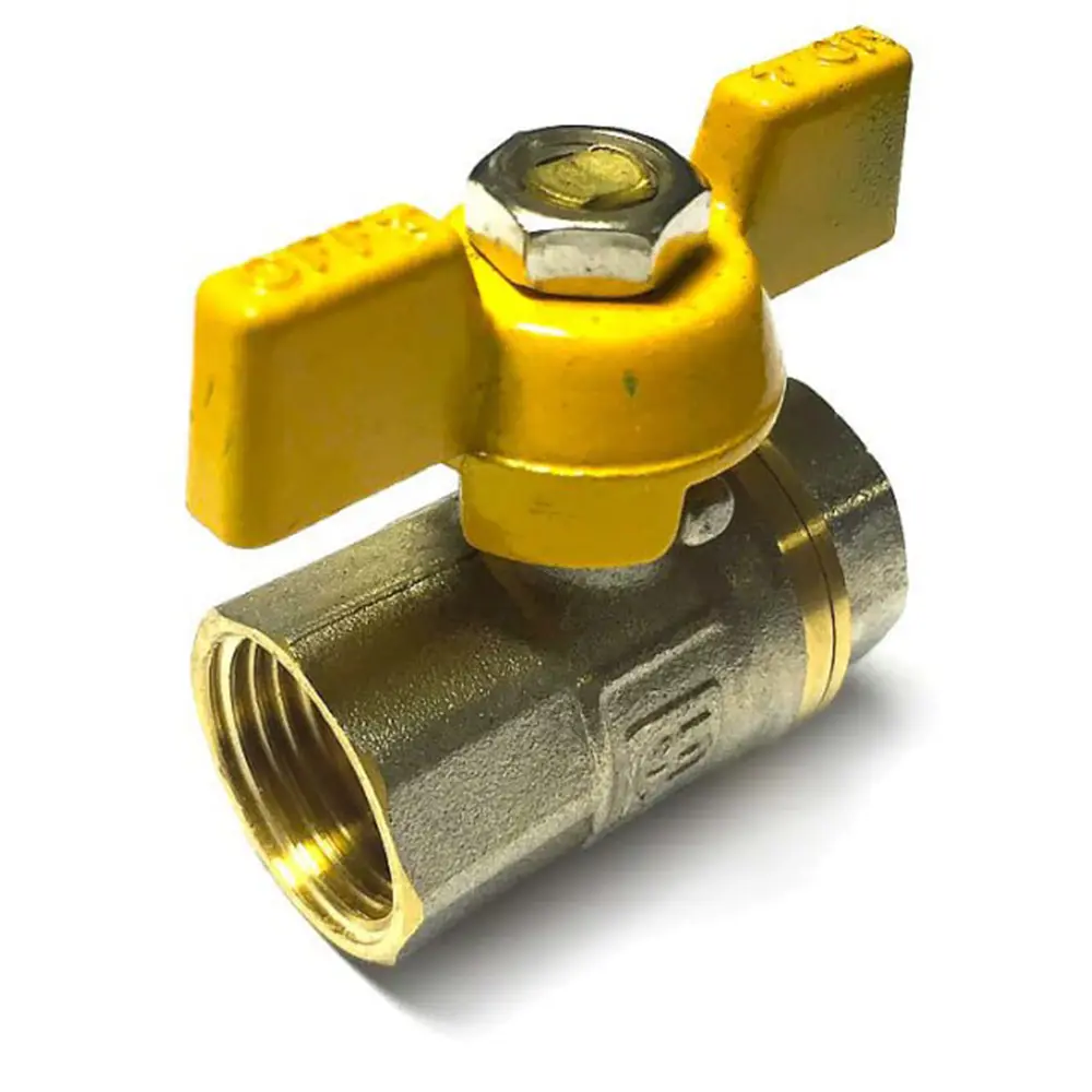 AKV-KGG02_1 Газовый кран АБ 15 1/2″ НН прямой, латунь