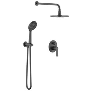 Душевая система Imprese Kucera t03003410SRС скрытого монтажа, латунь, черный матовый