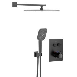 Душевая система Imprese SET20260206 скрытого монтажа, латунь, черный матовый