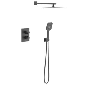 Душевая система Imprese Judit t04810810SQC скрытого монтажа, латунь, черный матовый