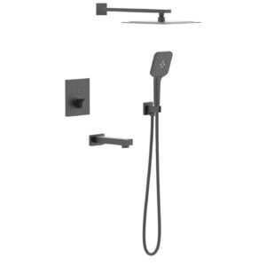 Душевая система Imprese Judit t04810810SBC скрытого монтажа, латунь, черный матовый