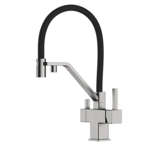 Смеситель для кухни Koer KB-72036-02 двухрычажный, сталь (KR5813)