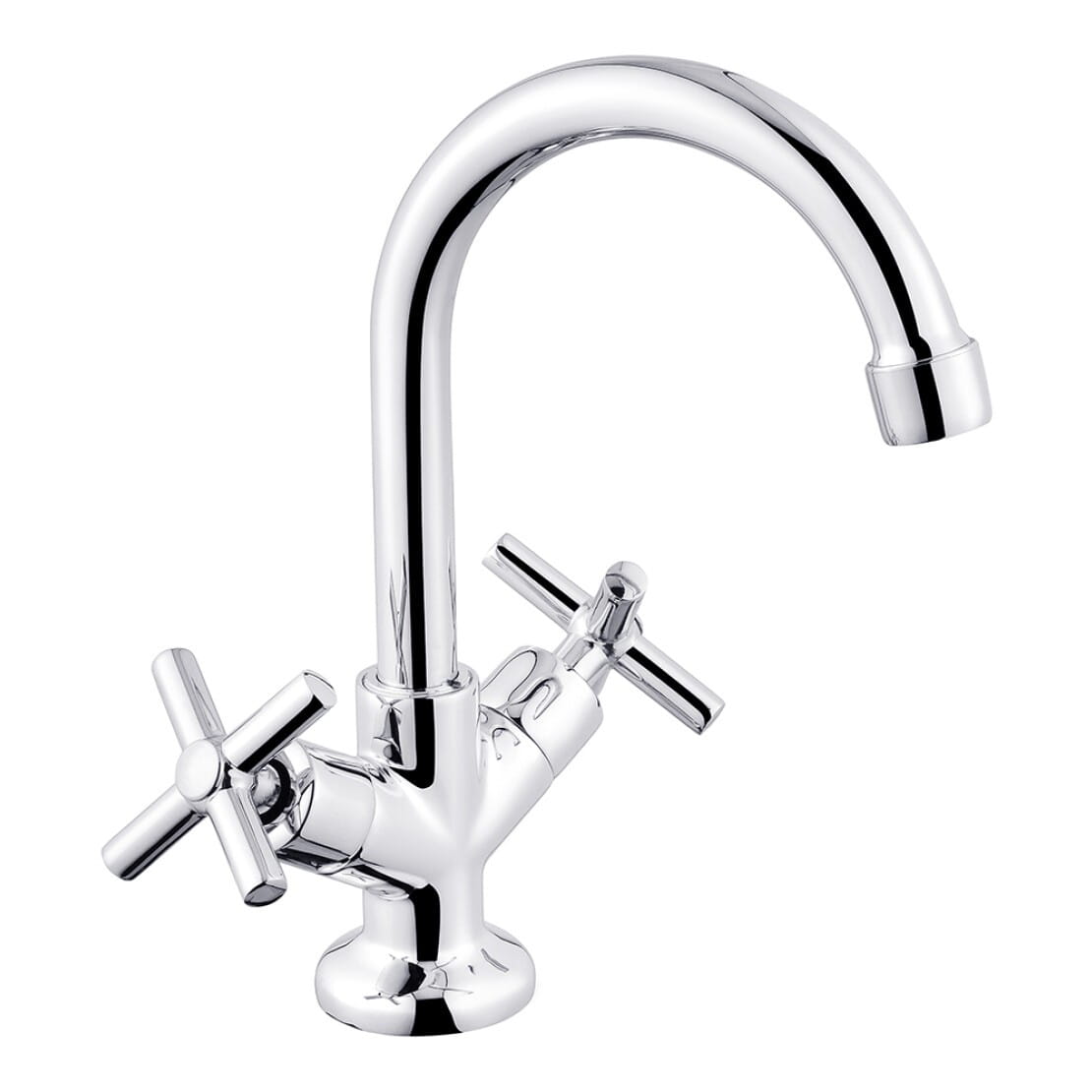 CV012063_1 Смеситель для умывальника Kroner KRM Aller - C010 двухвентильный, хром